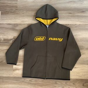 Old Navy Hoodie Full Zipper Hooded Jacket OldNavy Logo Kids 12 Vintage